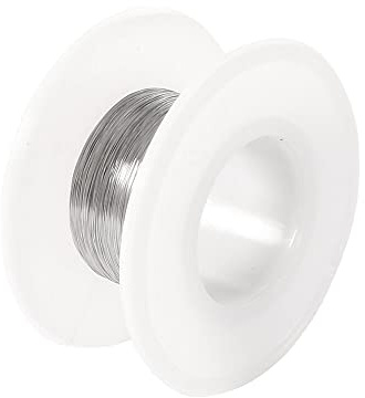 sourcing map Resistencia de calentamiento de 0,1 mm, 38 AWG, alambre de nicromo para elementos calefactores, 229,7 pies