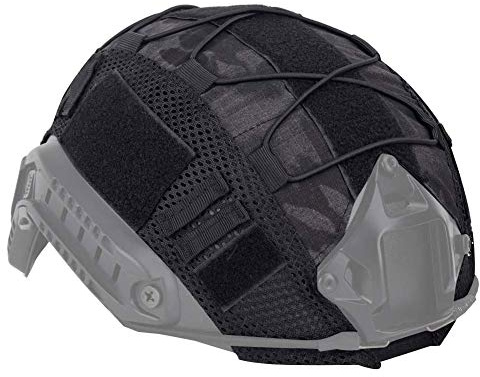 1PC Helmüberzug Mesh-Helm Überzug Helm Überzug Helm Zubehör für Outdoor-Airsoft Paintball-Gang Schwarz TYP Stil