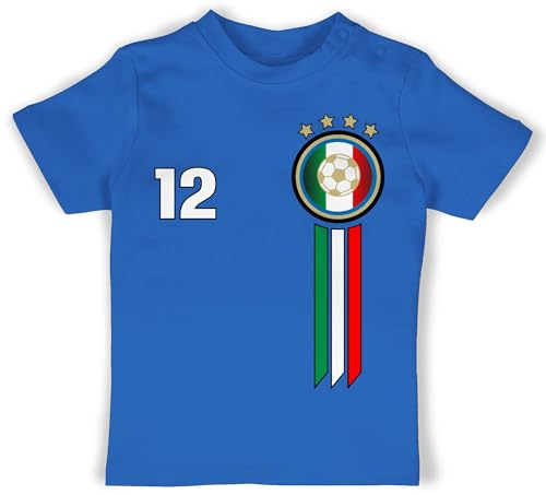 Shirtracer - Baby T-Shirt Mädchen Jungen - 2026 Fussball WM Fanartikel - 12. Mann Italien Emblem