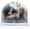 Wanapix | Bola de Nieve Personalizable con 2 Fotos | Globo de Nieve Personalizado con Fotos y Texto | Relleno de Copos de Nieve | Regalo Navidad Original | 8,5ø x 9 cm