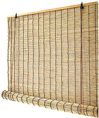 Retro Reed-Vorhänge, Handgewebte Natür Lichtfilter Jalousien Retro, Sonnenschutz-Rollläden Für Zuhause Teehaus Studio Langer Pavillon Korridor,80x250cm(31.5x98.5in)