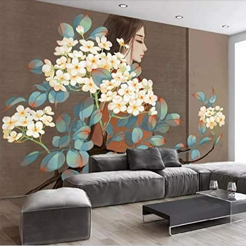 Murale Di Carta Da Parati 3D Personalizzato Di Qualsiasi Dimensione Bellezza Dei Fiori Di Pesco Foto Pittura Murale, Soggiorno Camera Da Letto Hotel Carta Da Parat 140 (larghezza) x 70 (altezza) cm