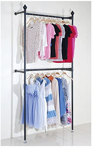 DETMOL Kleiderständer Wandmontage Bekleidungsgeschäft Kleiderständer Display Kleiderbügel zum Aufhängen von Kleidung,kommerzielles multifunktionales Schlafzimmer-Organizer-Lagerregal zum Organisier