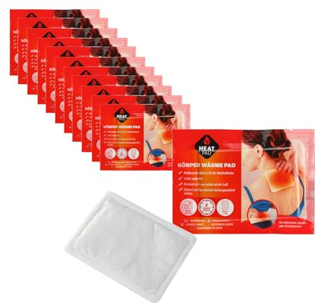 Spetebo Körper Wärmepflaster 13 x 9 cm, 12er Pack | Selbstklebend, 8 Stunden Wärme, Luftaktivierend, Für Nacken und Schulter