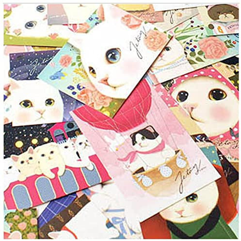 FnnEmg 3D Weihnachtskarte 30pcs / Lot Vintage Nette Katzen Postkarten Gruppenkarikatur Weihnachtskarte/Grußkarte/Postkarte Geschenk Weihnachtskarte