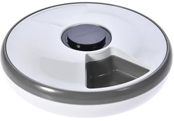 Amazon Basics - Distributore automatico di cibo per animali domestici con cuscinetto refrigerante, 31.5 x 31.5 x 8.3 cm, bianco