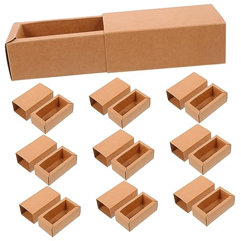 STOBOK 10 Stück Geschenkverpackungen aus Braunem Papierkarton Lippenstiftbox mit Glatten Kanten Praktisch zum Tragen für Büro und Zuhause