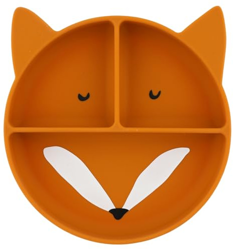 Trixie Siliconen Bord met Vakjes en Zuignap Mr. Fox