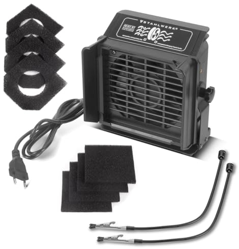 STAHLWERK Lötabsaugung FE-27 ST mit 2-fach-Filter Dunstabzug | Rauchabsaugung | Absauganlage | Rauchabsorber | Rauchabzug zur Absaugung und Filterung von Rauch, Gasen und Dämpfen