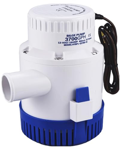 BOOMSTART Bilgenpumpe 12V 3700gph Tauchpumpe Wasserpumpe für Marine Boote Yacht Wohnwagen