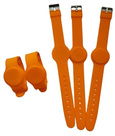 JWFKWNH 5 braccialetti, M1 Classic 1k braccialetto portatile, impermeabile e regolabile, braccialetto intelligente per controllo accessi (arancione)