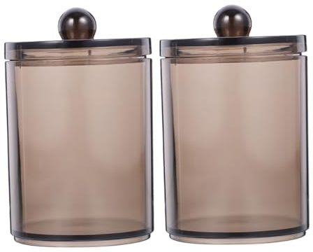 BELLIFFY 2pezzi Contenitore Cotone Per Bastoncini Di Organizer Trasparenti Per Bagno Porta Cotone Multifunzionale Per Uso Domestico Scatola Pratica e Robusta Per Accessori e Piccoli Oggetti