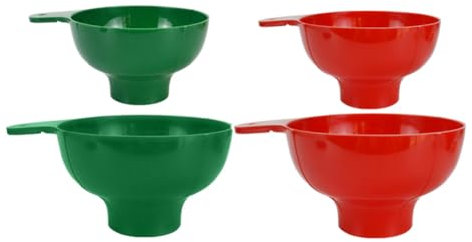 Luxshiny 4piezas Embudos De Boca Ancha Para Cocina Embudos Reutilizables Para Llenar Tarros Botellas y Conservas Accesorios De Cocina Para Jams y Salsas