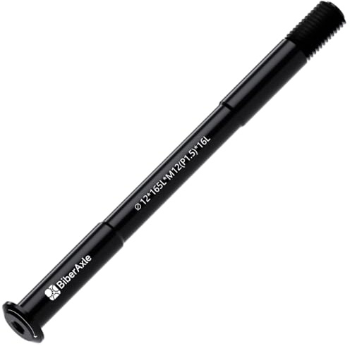12mm Steckachsen für Fahrradgabeln und Hinterer Fahrradrahmen, Mountainbike und Rennräder Aluminiumlegierung Naben Adapterachse, Gewindesteigung: 1.5mm, Länge: 117mm bis 181mm, 17 Verschiedene Längen