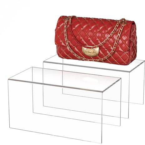 Sezanrpt Supporto in Acrilico 12x5.9x6 confezione da 2, Grandi Supporti in Acrilico per Dessert, Cupcake, Giocattoli, Collezionabili, Articoli da Merchandising, 12x5.9x6 Pollici / 23x15x6 cm