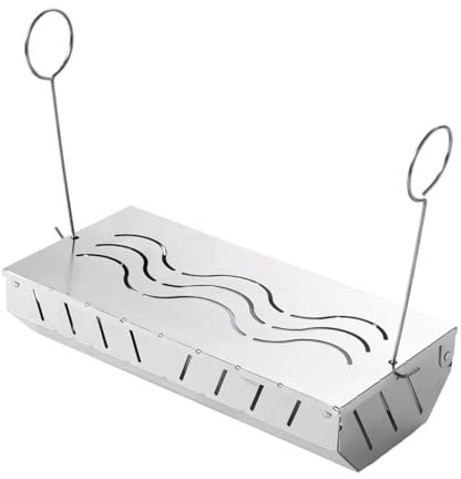Gralara Scatola di fumatori con chip in legno con organizzatore a cerniere BBQ COUCIO COUCINA COUCINA COUCINARE CASA, 1 Scatola