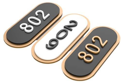 Custom Acrylic Room Number Sign – Personalized Office DOOR House Number Door Number Plate for Hotel, Apartment, Office, or Home – Waterproof Door Plaque with Modern Design