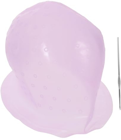 SKISUNO Gorro de Silicona Profesional Color Aleatorio para Teñir el Cabello, Elástico y Reutilizable con Ganchos, Adecuado para Uso en Salón Casa