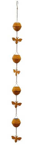 Collezione di Catene pluviali Garden Bee di drenaggio con deviatore d'Acqua per Giardini Domestici Raccoglitore di Acqua piovana Grondaia Tetto Decorazioni per Esterni