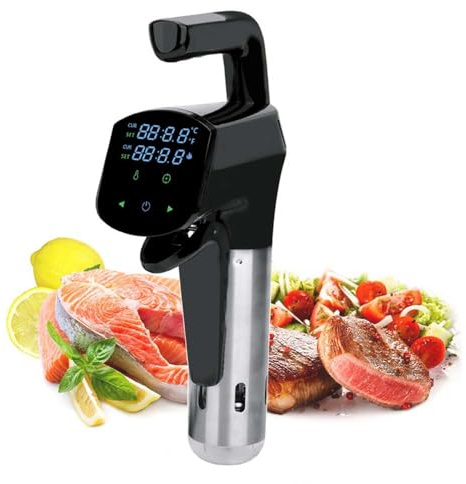 Sous Vide Precision Cooker Immersion Circulator - 1800W WiFi Connected with Touch Screen, Stainless Steel Heating Element for Steak, Chicken, Fish, Eggs, Vegetables