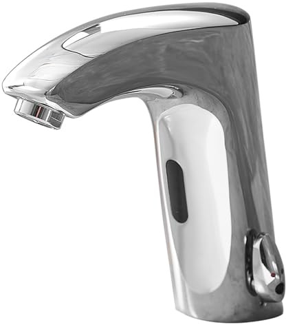 XJTNLB Robinet Infrarouge Lave Main Mitigeur Lavabo Chromé Fonctionnement Sans Contact Des Robinets de Lavabo de Salle de Bain