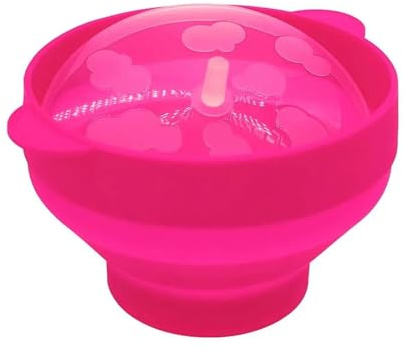 Foldable Silicone Popcorn Bowl High Quality Microwave Bucket Hot Pink Maker with Lid Kitchen Easy Tools