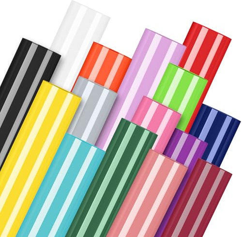 Selbstklebend Vinylfolie Plotter, Permanente Plotterfolie Vinyl Mehrfarbig | 20pcs 30.5x21cm Permanent Vinylfolie Plotter, Plotterfolie Selbstklebend Folie für Tassen, Keramik, Fenster, Handyhüllen