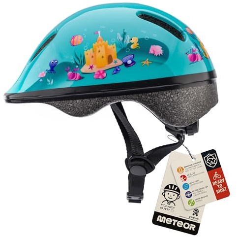 meteor hjälm för baby barn småbarn barn pojkar cykel säkerhet kraschhjälm små storlekar för barn MTB cykel skateboard scooter hoverboard ridning lätt justerbar andningsbar KS06