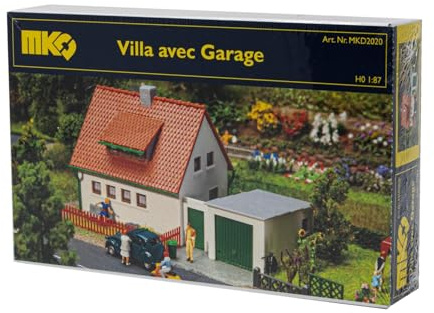 MKD Modernes europäisches Haus mit Garage – Modellbausatz MKD2020