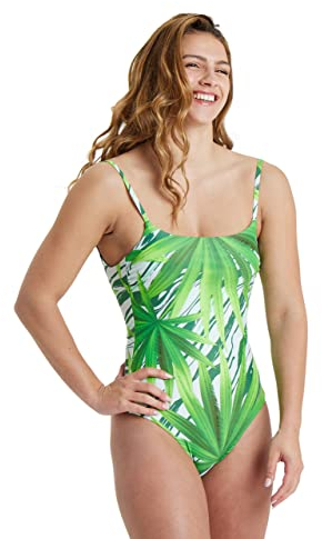 ARENA U Back Allover Costume Intero Donna con Coppe Removibili, Costume da Bagno ad Asciugatura Rapida, Costume da Donna con Tessuto Foderato