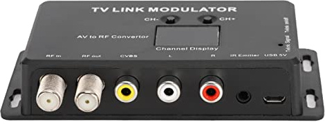Modulatore UHF Modulatore TV Link, Convertitore Universale TM70 da AV a RF Estensore con Display Canale, PAL/NTSC Opzionale Compatibile con Set Top Box