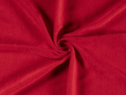 Tela de toalla de algodón con estampado liso, color rojo, por metro