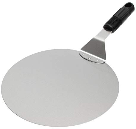 Pizza Paddle 25cm Acier Inoxydable Pizza Spatule Pelle À Pizza Pelle Turner Gâteau Lifter Plateau Pan Maison Cuisine Cuisson Pâtisserie Outils Accessoires (Couleur : Noir) (Noir)