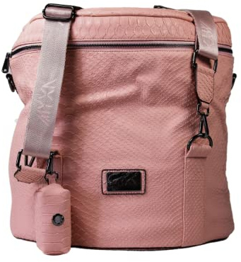 MYXA Cosmo Hundetasche Hundetragetasche Hunde Flugtasche Faltbar Dachnetz (Cosmo Rosa, ohne Damen Clutch)
