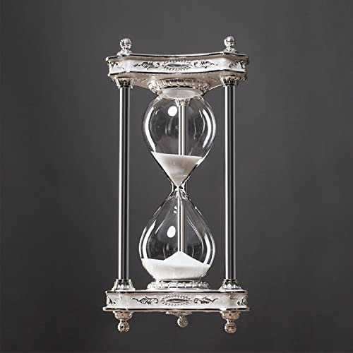 Sanduhr, 30 Minuten Sanduhr, Metall Glas Sanduhr Timer, Premium Große Sanduhr Sanduhr Moderne Stunde Glas Timer Geschenk für Männer & Frauen, für Home Office Dekoration, Hochzeitsgeschenke