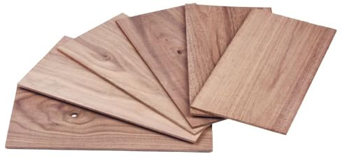 Bastelfurnier 4mm 6 Stück 297x146 vom Klötzhenmann für Modellbau Laser Holzfurnier Bastelholz DIY (Nussbaumholz)