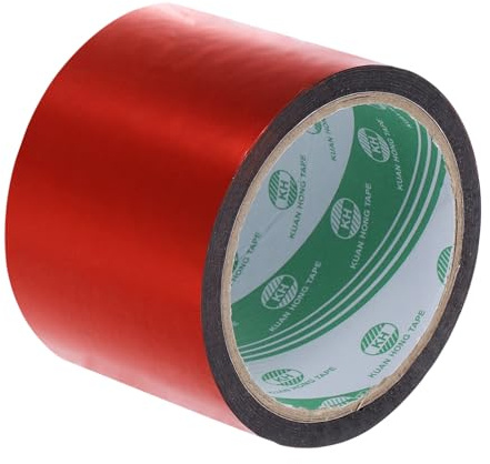 sourcing map Ruban adhésif métallisé rouge 6,1 cm x 49,7 m pour décoration murale d'accentuation, arts graphiques, 1 pièce