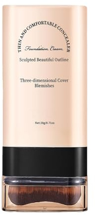 GjnjfdF barra de contorno, barra correctora - Base en barra mate natural con brocha,Barras de contorno, maquillaje de base hidratante para diferentes tonos y matices de piel