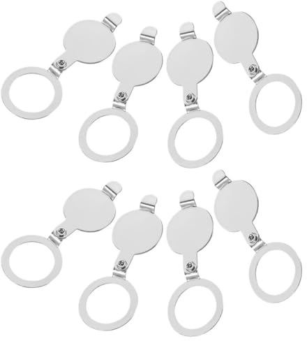 Yardenfun 8pcs Cat Eye Back Cover Piece Peep Hole Cover Door Viewer Cover Peephole Covering for Apartments Door Privacy Hole Cover Security Peephole Replacement Peephole Viewer Cover Silver