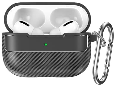 SEIAIYG Cover per AirPods Pro 3 (2025), Custodia Protettiva Antiurto in TPU con Moschettone, Antimpronta, Nero