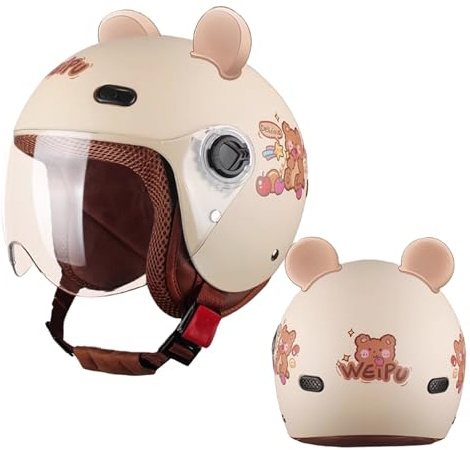 Casque De Moto/Quad Enfant (4-15 Ans) Pour Tout-Petits, Scooter/Kart, Garçon/Fille, Quad, Semi-Route, Homologué DOT. A,48-56cm
