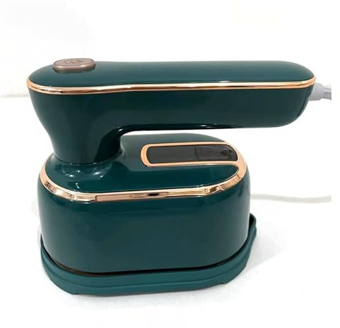 Mini Resestrykjärn Bärbar Handhållen Hängande Strykmaskin Mini Elektriskt Järn För Hemresor Torrt Och Våt Ångmotor för resor och hem(Green)