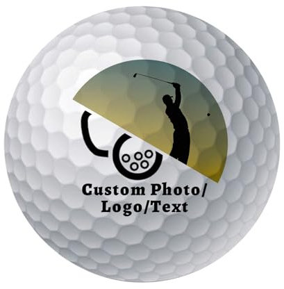 Generisch Golfball Personalisiert mit Foto/Logo/Text Zweischichtige Golf Bälle Übungsbälle Personalisierte Golfbälle Golf Geschenke für Golfer Männer
