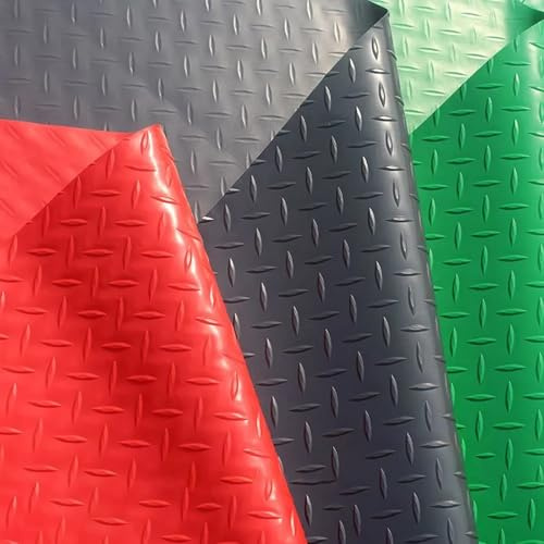 Tapis Caoutchouc Exterieur, Tapis Anti-Huile for sous la Voiture, Rouleau de Revêtement de Sol en PVC Antidérapant et Imperméable à Motif Diamant for Remorque, Porche