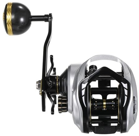 Karpfenrute Baitcasting Rolle 16 Kg Zugkraft 6+1BB,3:1 Einhand Angelrolle Mit 12 Stufen Magnetischem Bremssystem Angelrollen(Left Hand)