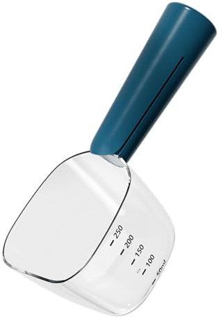 JWQFBC Cuchara Medidora con Escala, Cuchara Medidora Multiusos para Comida de Perro, Cuchara Medidora para Perros, Azul