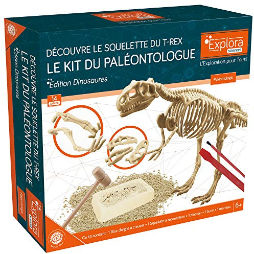 EXPLORA - T-Rex - Paläontologen-Set - 039396 - Ausgrabungs-Gips - Dinosaurier - Entdeckungs-Set - Kinderspiel - Wissenschaftlich - Bildend - Abenteuer - Spaß - Spielzeug - Ab 5 Jahren
