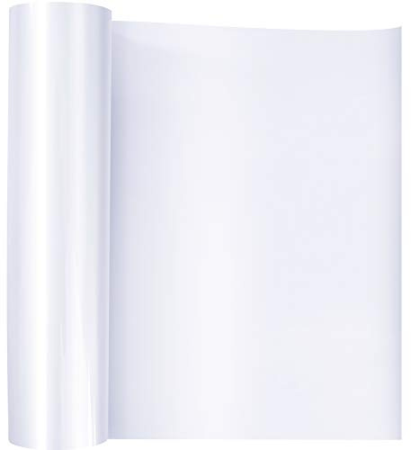 ISIYINER Vinyle Transfert Thermique, HTV Blanc Rouleaux de Vinyle Thermocollant pour t-Shirts, Chapeaux, vêtements, Presse à Chaud 30.5cm x 100cm