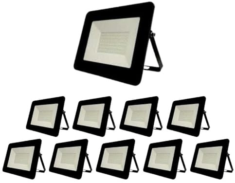 Projecteur LED Extérieur 30W Etanche IP65 NOIR - Pack de 10 / Blanc Neutre 4000K - 5500K