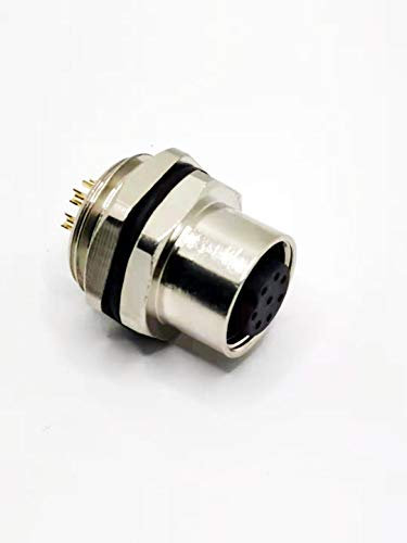 5PCs M12 Flansch Sensor Steckerverbinder Rückenmontage 8-polige weiblich Buchse Lot